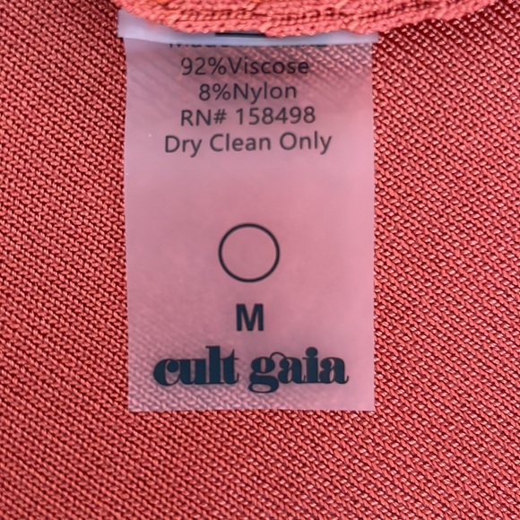 NWT Cult Gaia Knit Asymmetric Cut Out MIDI Dress In Meduim in Chili Color - Picture 12 of 13